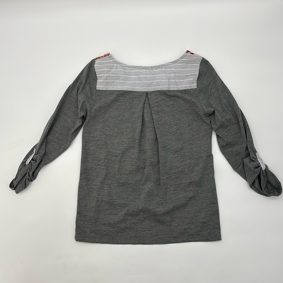 One September Anthropologie Women's Multicolor Patchwork Top size P/Small - Picture 3 of 8